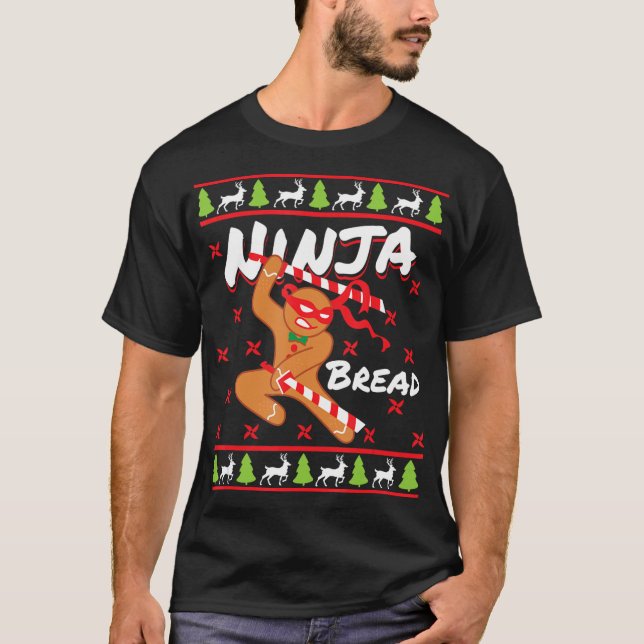 Ninjabread Man Gingerbread Shirt Ninja Ginjas Chri (Front)