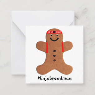 Ninjabreadman biscuit (cookie) card