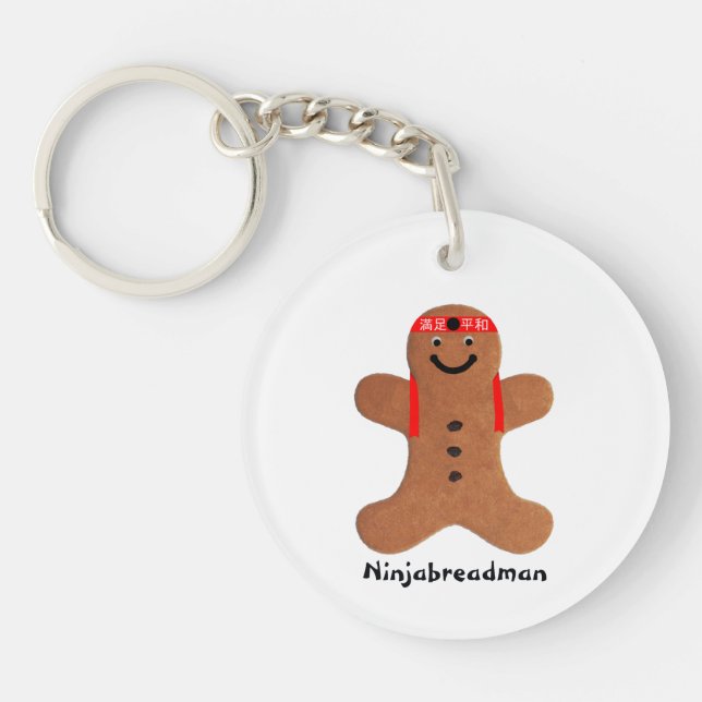 Ninjabreadman biscuit (cookie) keychain (Front)