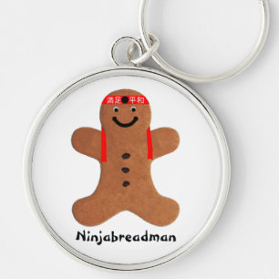 Ninjabreadman biscuit (cookie) keychain