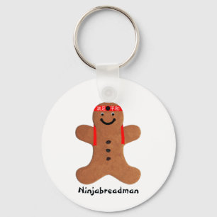 Ninjabreadman biscuit (cookie) keychain