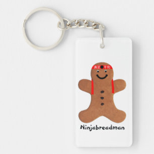 Ninjabreadman biscuit (cookie) keychain