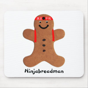 Ninjabreadman biscuit (cookie) mouse pad