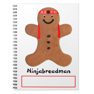 Ninjabreadman biscuit (cookie) notebook