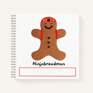 Ninjabreadman biscuit (cookie) notebook