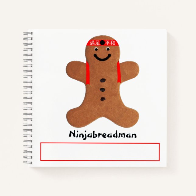 Ninjabreadman biscuit (cookie) notebook (Front)