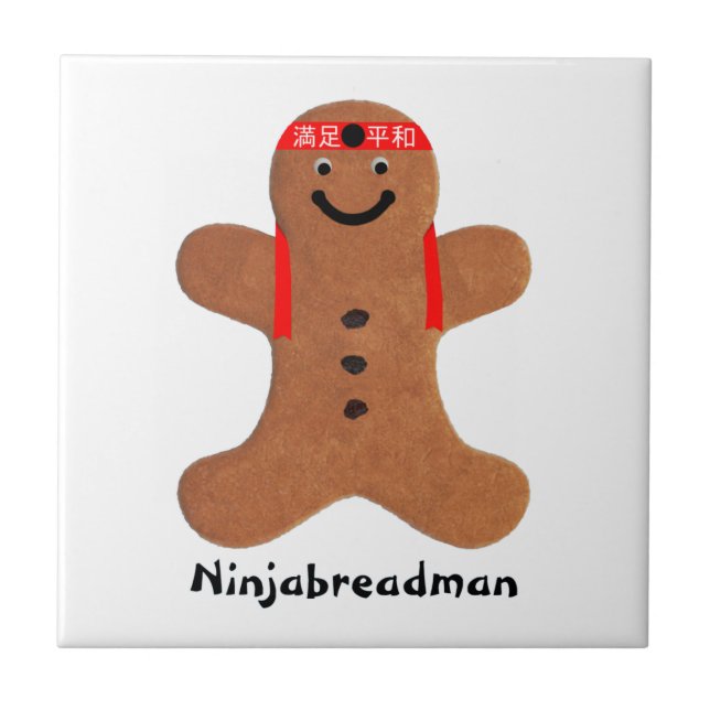 Ninjabreadman biscuit (cookie) tile (Front)