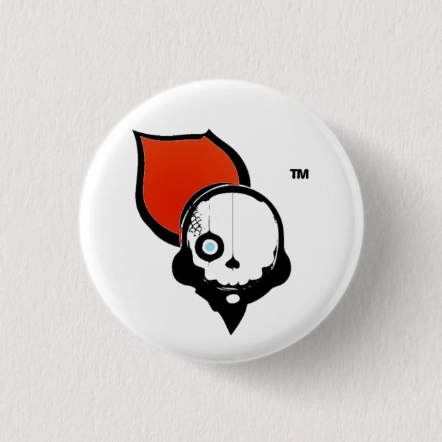NinjaCruise Skull 1 Inch Round Button (Front)