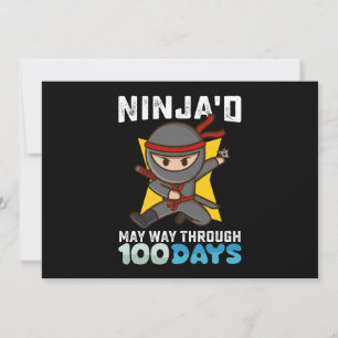 Ninja'd May Way Through 100 Days of School Invitation