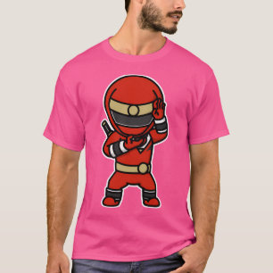 Ninjared Ninja Sentai Kakuranger Chibi Style Kawai T-Shirt