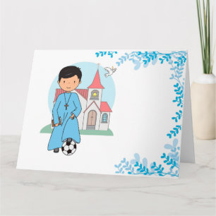 Niño Primera Comunión Fútbol Card