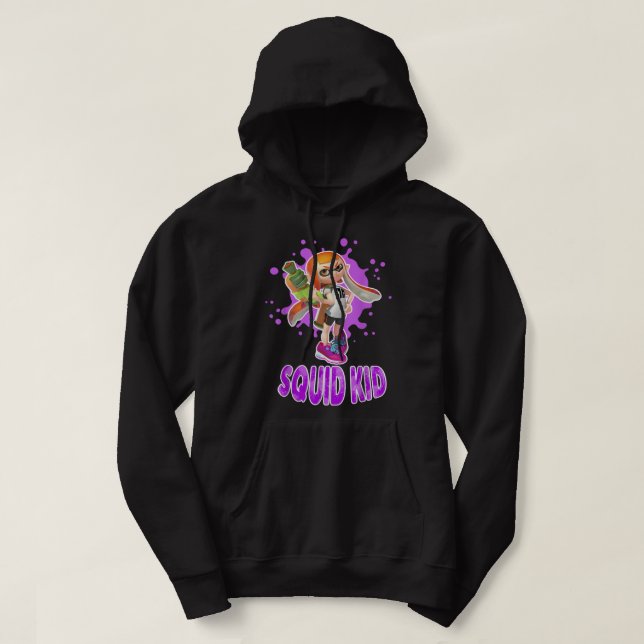 Nintendo Splatoon Squid Kid Pink Splat Graphic T S Hoodie (Design Front)