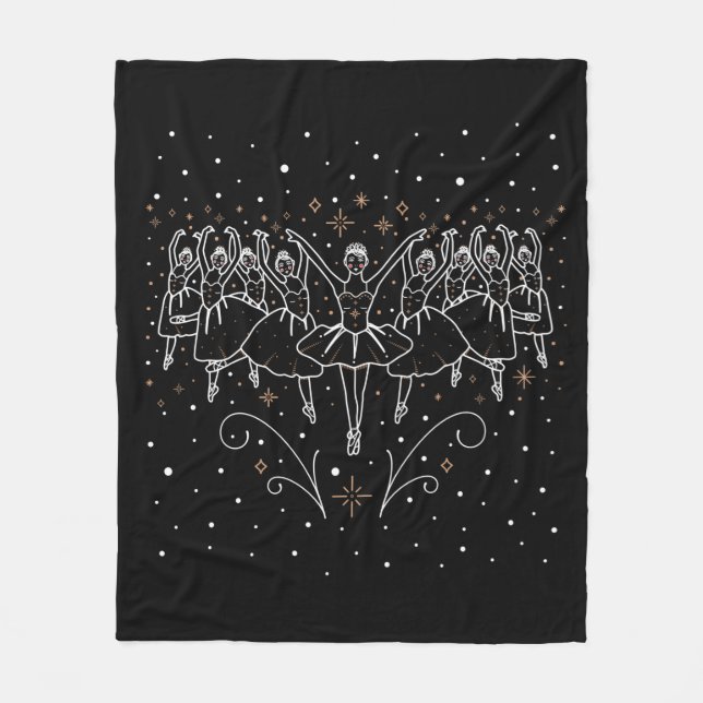 Ninth Day of Christmas Fleece Throw Blanket (Front)