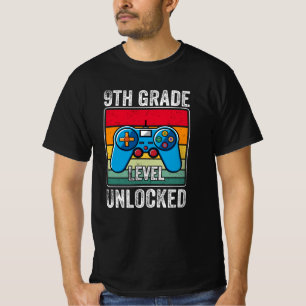 Ninth Grade Level Unlocked Video Game Student Gift T-Shirt