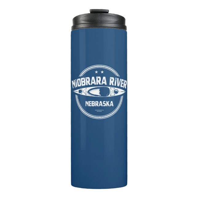 Niobrara River Nebraska Kayaking Thermal Tumbler (Front)
