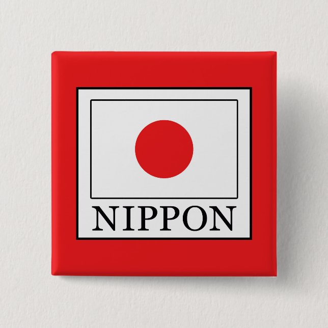 Nippon 2 Inch Square Button (Front)