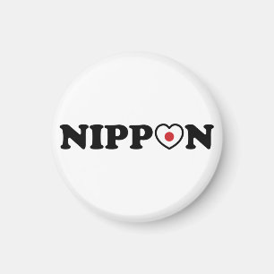 Nippon Love Heart Flag Magnet