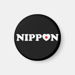 Nippon Love Heart Flag Magnet