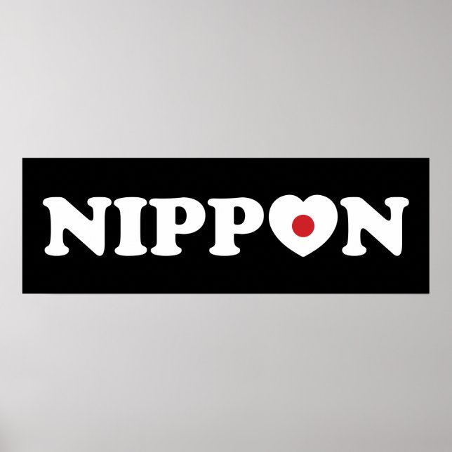 Nippon Love Heart Flag Poster (Front)