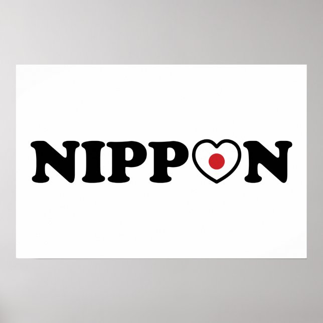 Nippon Love Heart Flag Poster (Front)