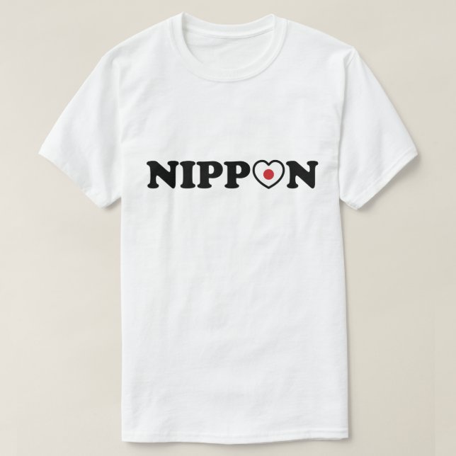 Nippon Love Heart Flag T-Shirt (Design Front)