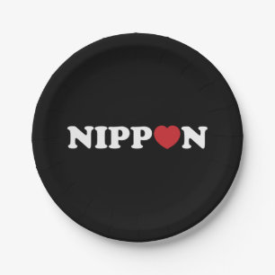 Nippon Love Heart Paper Plate
