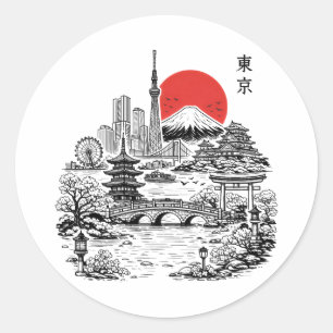 Nippon Sakura Tokyo Sakura Classic Round Sticker