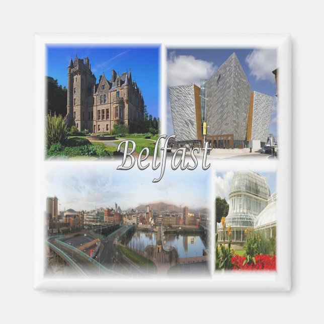 NIR006 BELFAST, Northern Ireland, Fridge Magnet (Front)