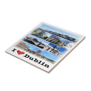 NIR011 DUBLIN "I LOVE", Northern Ireland, Tile