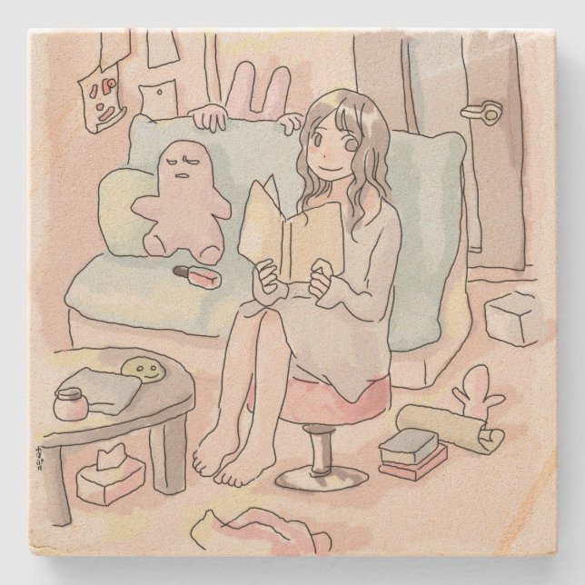 Nirakujiku Stone Coaster (Front)