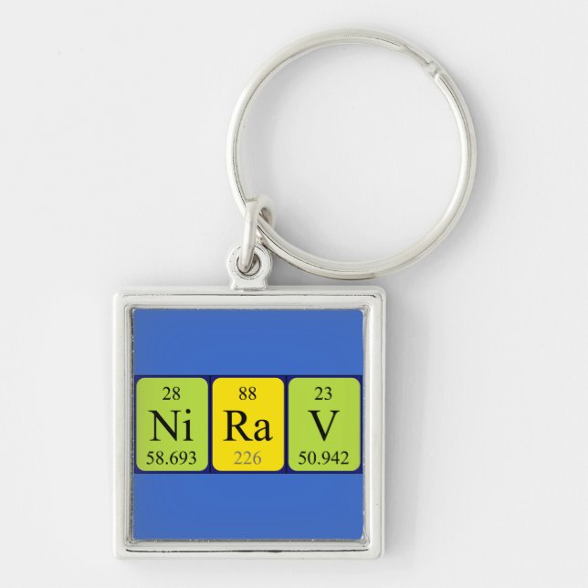 Nirav periodic table name keyring (Front)