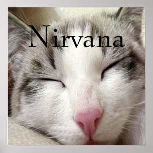Nirvana Cat Poster