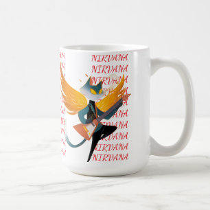 Nirvana Cat with Guitar & Wings – Ceramic Mug A st