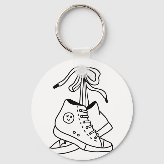 NIRVANA CONVERSE, CONVERSE, SNEAKERS, CUTE DESIGN KEYCHAIN (Front)