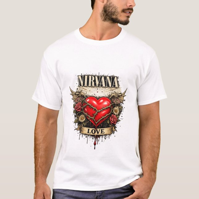 Nirvana Heart Shaped Box Shirt Design  (Front)