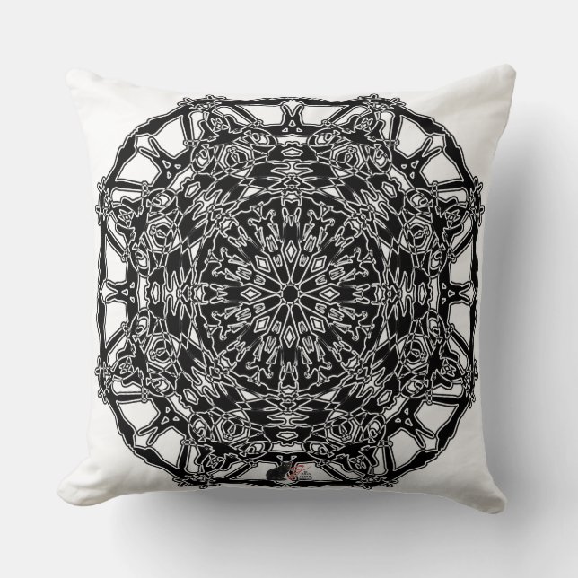 Nirvana Octa Glyph Throw Pillow (Front)