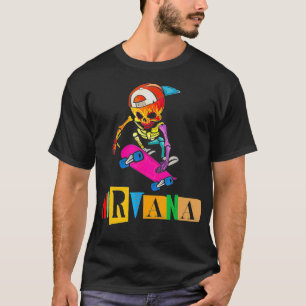 Nirvanas Skateboard Skelton  T-Shirt