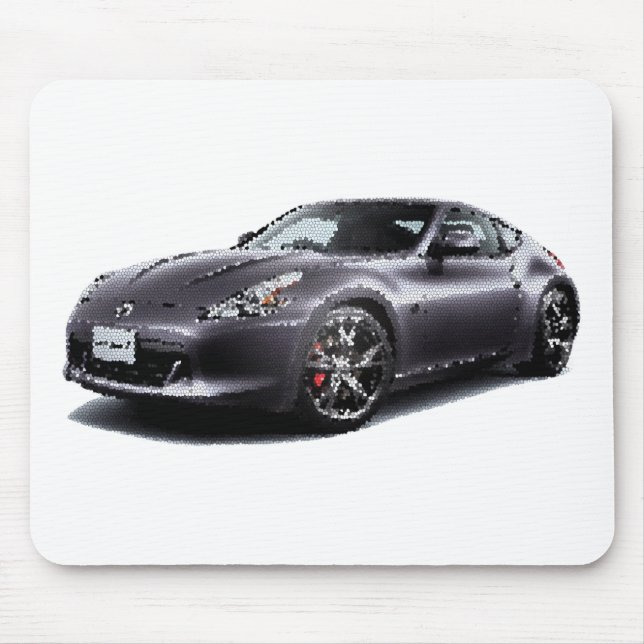 Nis 370Z coupe cracked Mouse Pad (Front)