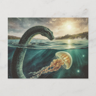 Niseag The Loch Ness Guardian | Bio-Magic Fantasy Postcard
