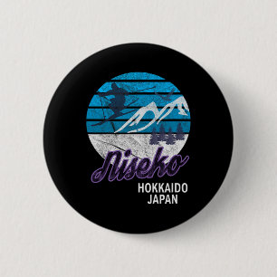 Niseko Hokkaido Island Japan Ski Resort Snowboardi 2 Inch Round Button