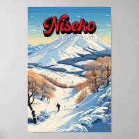 Niseko Hokkaido Japan Winter Travel Art Vintage