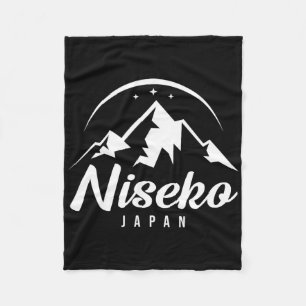 Niseko Japan Ski Resort Skiing Snowboarding Fleece Blanket