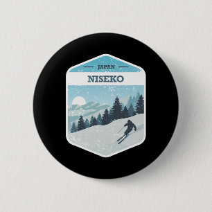 Niseko Ski Resort Japan Hokkaido Island Snowboardi 2 Inch Round Button