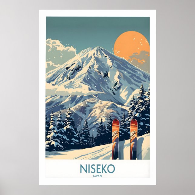 Niseko Wall Art Ski Poster 1 (Front)