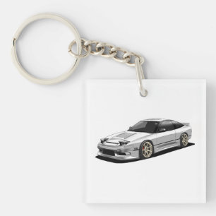 nissan 240sx hand drawn artwork keychain