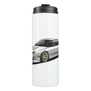 nissan 240sx hand drawn artwork thermal tumbler
