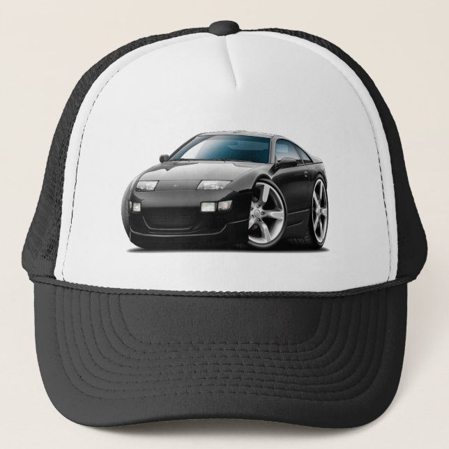 Nissan 300ZX Black Car Trucker Hat (Front)