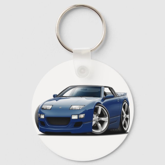 Nissan 300ZX Dk Blue Convertible Keychain (Front)