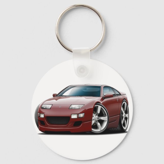 Nissan 300ZX Maroon Car Keychain (Front)