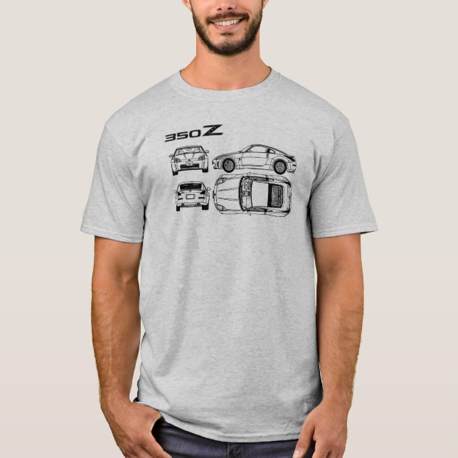 nissan 350z blue print shirt (Front)